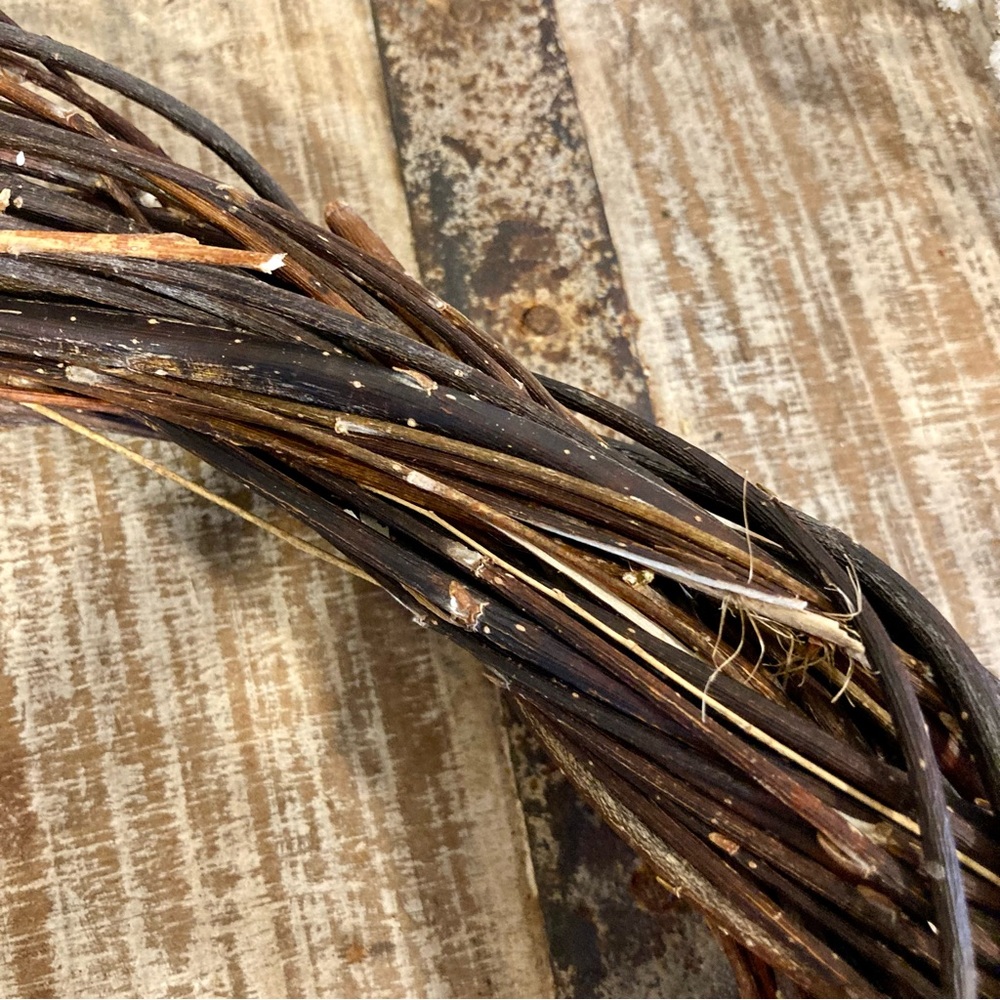 13” Natural Willow & Tallow Berry Wreath Neutral Rustic Decor Handmade Wreath - Picture 9 of 12